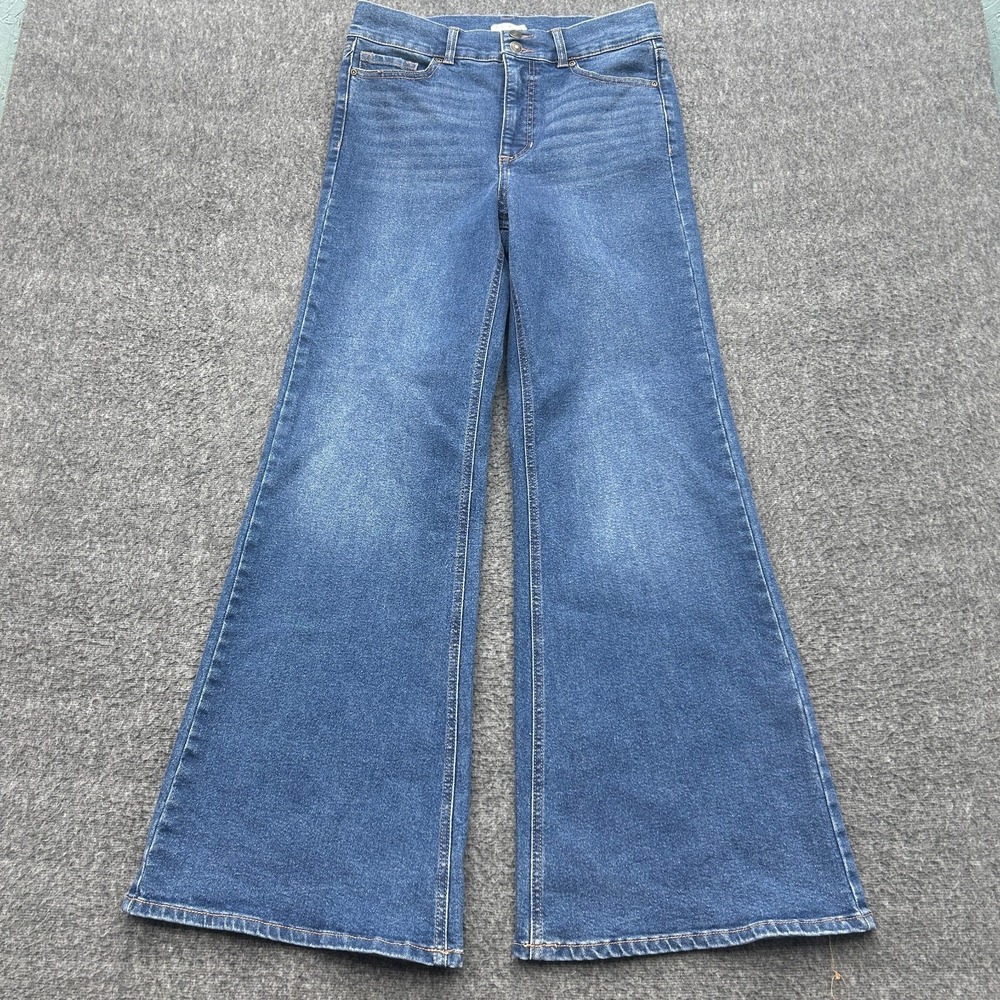 Sofia Vergara Margot Wide Leg Jeans High Rise Flare Denim Size 8